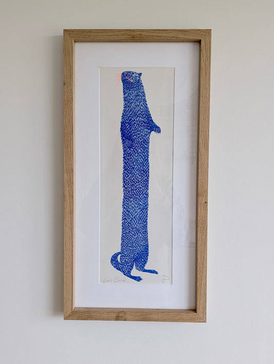 Gerahmter Kunstdruck - Langer Otter