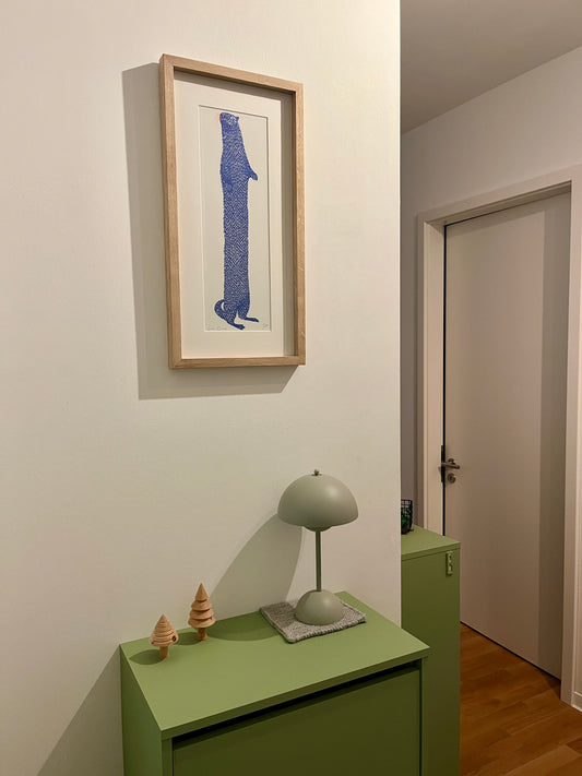 Gerahmter Kunstdruck - Langer Otter