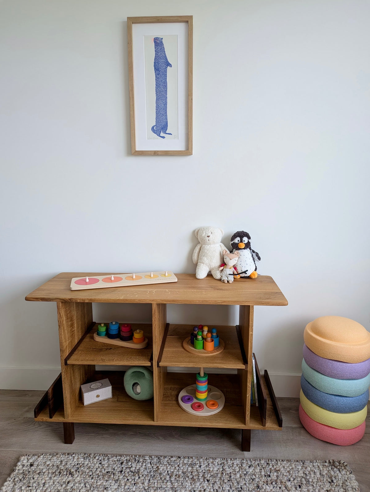 Spielzeugregal aus Holz – Montessori Regal fürs Kinderzimmer – WoodHock
